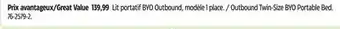 Canadian Tire Outbound Twin-Size BYO Portable Bed offer
