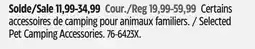Canadian Tire Woods Selected Pet Camping Accessories offer