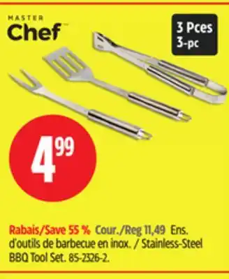 Canadian Tire Master-chef Stainless-Steel BBQ Tool Set offer