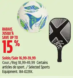Canadian Tire Selected Sports Equipment offer