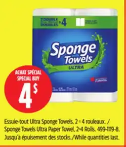 Canadian Tire Sponge Towels Ultra Paper Towel, 2=4 Rolls offer