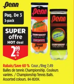 Canadian Tire Penn Championship Tennis Balls offer
