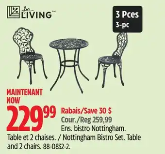 Canadian Tire for LIVING Nottingham Bistro Set offer