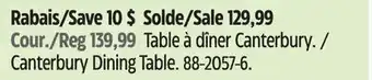 Canadian Tire Canvas Canterbury Dining Table offer
