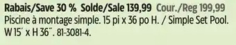 Canadian Tire Funsicle Simple Set Pool offer