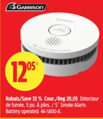 Canadian Tire GARRISON 5˝ Smoke Alarm offer