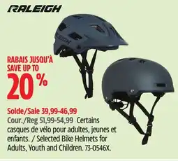 Canadian Tire Raleigh Selected Bike Helmets for Adults, Youth and Children offer