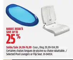 Canadian Tire Step Selected Pool Loungers or Flip Seat offer