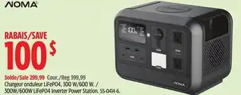 Canadian Tire Noma 300W/600W LiFePO4 Inverter Power Station offer