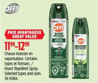 Canadian Tire OFF! Insect Repellent Spray offer