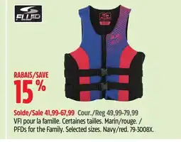 Canadian Tire PFDs for the Family offer
