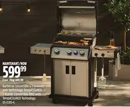 Canadian Tire 3-Burner Convertible BBQ with TempASSURED Technology offer