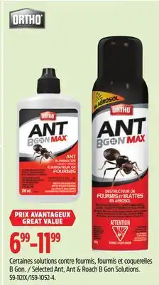 Canadian Tire Ortho Selected Ant, Ant & Roach B Gon Solutions offer