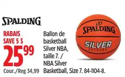 Canadian Tire SPALDING NBA Silver Basketball offer