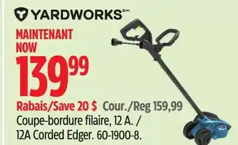 Canadian Tire Yardworks 12A Corded Edger offer