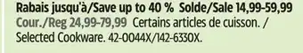 Canadian Tire Selected Cookware offer
