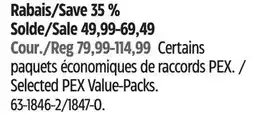 Canadian Tire Selected PEX Value-Packs offer