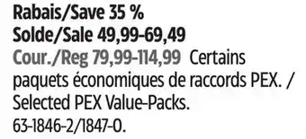 Canadian Tire Selected PEX Value-Packs offer