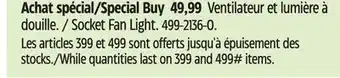 Canadian Tire Socket Fan Light offer