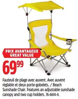 Canadian Tire Beach Sunshade Chair offer