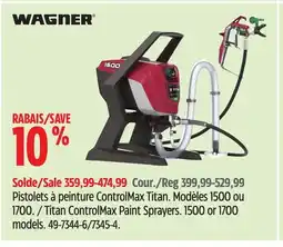 Canadian Tire Titan ControlMax Paint Sprayers offer