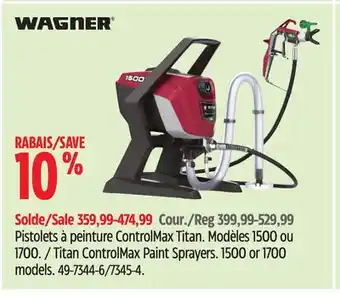 Canadian Tire Titan ControlMax Paint Sprayers offer