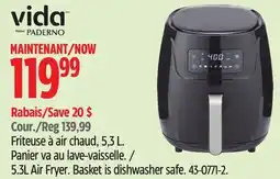 Canadian Tire Vida by Paderno 5.3L Air Fryer offer