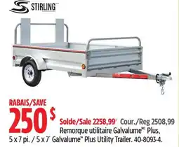 Canadian Tire 5 x 7´ Galvalume Plus Utility Trailer offer