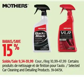 Canadian Tire Mothers Selected Car Cleaning and Detailing Products offer