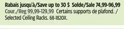 Canadian Tire Selected Ceiling Racks offer