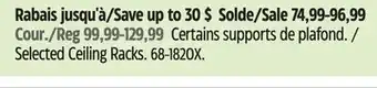 Canadian Tire Selected Ceiling Racks offer
