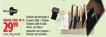 Canadian Tire Bluehive Power Station with 6 USB Ports offer