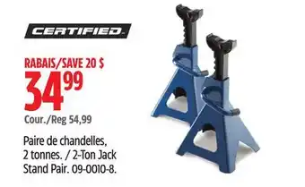 Canadian Tire 2-Ton Jack Stand Pair offer