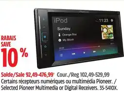 Canadian Tire Selected Pioneer Multimedia or Digital Receivers offer