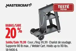 Canadian Tire Mastercraft Welder Cart offer