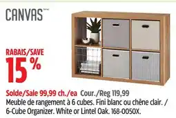 Canadian Tire Canvas 6-Cube Organizer offer