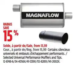 Canadian Tire Magnaflow Selected Universal Performance Mufflers and Tips offer