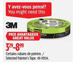 Canadian Tire 3M Selected Painter's Tape offer