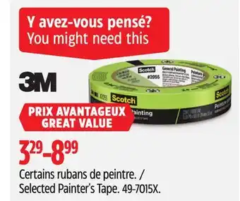 Canadian Tire 3M Selected Painter's Tape offer