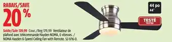 Canadian Tire NOMA Hayden 6-Speed Ceiling Fan with Remote offer