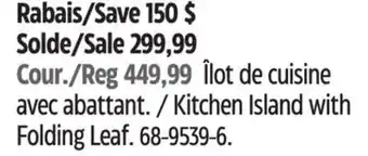 Canadian Tire For Living Kitchen Island with Folding Leaf offer