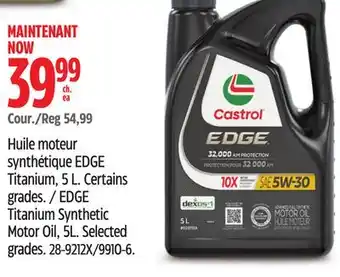 Canadian Tire Castrol EDGE Titanium Synthetic Motor Oil offer