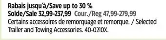 Canadian Tire Trailer and Towing Accessories offer