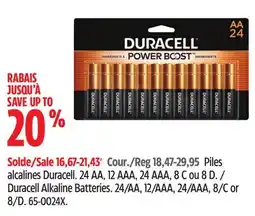 Canadian Tire Duracell Alkaline Batteries offer