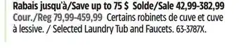 Canadian Tire Canvas Selected Laundry Tub and Faucets offer