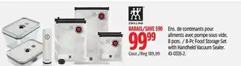 Canadian Tire Zwilling 8-Pc Food Storage Set with Handheld Vacuum Sealer offer