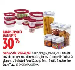 Canadian Tire Selected Food Storage Sets, Bottle Brush or Ice Cube Tray offer