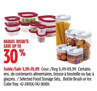 Canadian Tire Selected Food Storage Sets, Bottle Brush or Ice Cube Tray offer