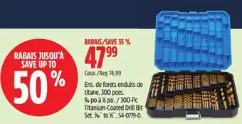 Canadian Tire 300-Pc Titanium-Coated Drill Bit Set offer