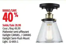 Canadian Tire CANVAS Fairlight Semi-Flush Mount Light offer